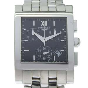 Longines DolceVita watch L5.668.4, stainless steel, quartz, analog, black dia...